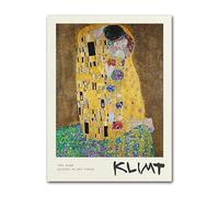 LHHJF LJHFA Manifesto della Mostra di Gustav Klimt, Vintage Maiden Wall Art, Gustav Klimt, Dipinto su Tela e Stampe, Arredamento Nordico per la casa, 50x70cmx1, Senza Cornice