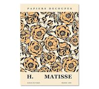 LHHJF LJHFA Manifesto della Mostra di Henri Matisse, Stampa Artistica e Floreale Vintage, Dipinto su Tela di Henri Matisse, Decorazione per la casa e Il Soggiorno, 40x60 cm, Senza Cornice.