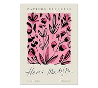 LHHJF LJHFA Manifesto della Mostra di Henri Matisse, Stampa Artistica e Floreale Vintage, Dipinto su Tela di Henri Matisse, Decorazione per la casa e Il Soggiorno, 40x60 cm, Senza Cornice.