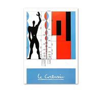LHHJF LJHFA Manifesto della Mostra di Le Corbusier, Arte murale Astratta di Le Corbusier, Dipinto su Tela e Stampe di Le Corbusier, Quadro per Arredamento Nordico 40x60 cm, Senza Cornice