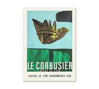 LHHJF LJHFA Manifesto della Mostra di Le Corbusier, Arte murale Astratta di Le Corbusier, Dipinto su Tela e Stampe di Le Corbusier, Quadro per Arredamento Nordico 40x60 cm, Senza Cornice