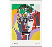LHHJF LJHFA Manifesto della Mostra di Le Corbusier, Arte murale Astratta di Le Corbusier, Dipinto su Tela e Stampe di Le Corbusier, Quadro per Arredamento Nordico 40x60 cm, Senza Cornice