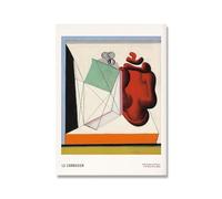 LHHJF LJHFA Manifesto della Mostra di Le Corbusier, Arte murale Astratta di Le Corbusier, Dipinto su Tela e Stampe di Le Corbusier, Quadro per Arredamento Nordico 40x60 cm, Senza Cornice