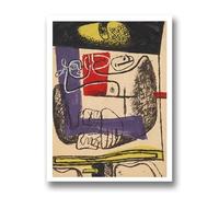 LHHJF LJHFA Manifesto della Mostra di Le Corbusier, Arte murale Astratta di Le Corbusier, Dipinto su Tela e Stampe di Le Corbusier, Quadro per Arredamento Nordico 40x60 cm, Senza Cornice