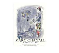 LHHJF LJHFA Manifesto della mostra di Marc Chagall, Surrealismo, Arte murale astratta, Marc Chagall, Pittura su tela e stampe, Decorazione per la casa nordica, Immagine 50x70cm, Senza cornice