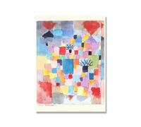 LHHJF LJHFA Manifesto della mostra di Paul Klee, Surrealismo, Arte murale astratta, Paul Klee, Pittura su tela e stampe, Decorazione per la casa nordica, Quadro da parete 50x70 cm, Senza cornice