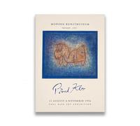 LHHJF LJHFA Manifesto della Mostra di Paul Klee, Surrealismo, Arte murale Astratta, Paul Klee, Pittura su Tela e Stampe, Decorazione per la casa, Soggiorno, 50x70 cm, Senza Cornice