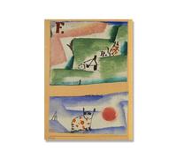 LHHJF LJHFA Manifesto della mostra di Paul Klee, Surrealismo, Arte murale astratta, Paul Klee, Pittura su tela e stampe, Decorazione per la casa nordica, Quadro da parete 50x70 cm, Senza cornice