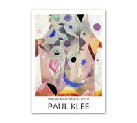 LHHJF LJHFA Manifesto della Mostra di Paul Klee Surrealismo Blocchi di Colore Arte murale Paul Klee Pittura su Tela e Stampe Moda Decorazione per la casa Immagine 50x70cm Senza Cornice