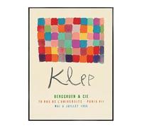 LHHJF LJHFA Manifesto della Mostra di Paul Klee Surrealismo Blocchi di Colore Arte murale Paul Klee Pittura su Tela e Stampe Moda Decorazione per la casa Immagine 50x70cm Senza Cornice