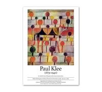 LHHJF LJHFA Manifesto della Mostra di Paul Klee Surrealismo Blocchi di Colore Arte murale Paul Klee Pittura su Tela e Stampe Moda Decorazione per la casa Immagine 50x70cm Senza Cornice