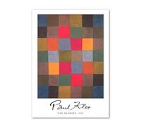 LHHJF LJHFA Manifesto della Mostra di Paul Klee Surrealismo Blocchi di Colore Arte murale Paul Klee Pittura su Tela e Stampe Moda Decorazione per la casa Immagine 50x70cm Senza Cornice