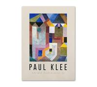 LHHJF LJHFA Manifesto della Mostra di Paul Klee Surrealismo Blocchi di Colore Arte murale Paul Klee Pittura su Tela e Stampe Moda Decorazione per la casa Immagine 50x70cm Senza Cornice