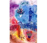 LHHJF LJHFA Marc Chagall Poster Astratto Arte da Parete Vintage Marc Chagall Pittura e Stampe Decorazione del Soggiorno Foto 40x60cmx1 Senza Cornice
