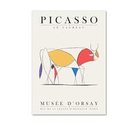 LHHJF LJHFA Pablo Picasso Abstract Poster Line Animal Wall Art Pablo Picasso Canvas Painting And Prints Home Living Room Decor Picture 50x70cmx1 Nessuna Cornice