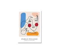 LHHJF LJHFA Pablo Picasso Minimalismo Poster Colore Astratto Linea Arte Murale Pablo Picasso Tela Pittura e Stampe Decorazione per la Casa Immagine da Parete 50x70cmx1 Senza Cornice