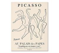 LHHJF LJHFA Pablo Picasso Poster Minimalista Linea Astratta Danza Arte murale Pablo Picasso Tela Pittura e Stampe per la Decorazione della casa Immagine 50x70cmx1 Nessuna Cornice