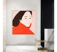 LHHJF LJHFA Poster Astratto Classico di Alex Katz Immagine murale con Volto Femminile Pittura e Stampe su Tela Foto di Moda per l'arredamento della casa 50x50cm Senza Cornice