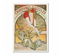 LHHJF LJHFA Poster Astratto di Alphonse Mucha Arte murale della Dea delle Stagioni Pittura e Stampe su Tela di Alphonse Mucha Quadro di Arredamento per la casa 50x70cm Senza Cornice