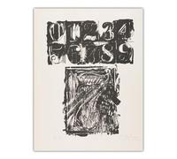 LHHJF LJHFA Poster Astratto di Jasper Johns 0-9: Plate 7", Dipinto su Tela e Stampe di Jasper Johns per la Decorazione della casa, Soggiorno, 40x60 cm, Senza Cornice.