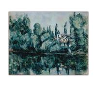 LHHJF LJHFA Poster Astratto di Paul Cezanne Le Rive della Marna, 1888", Dipinto su Tela e Stampe di Paul Cezanne, Decorazione per la casa, 60x70 cm, Senza Cornice.
