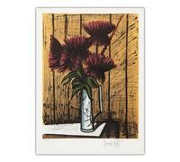 LHHJF LJHFA Poster Bernard Buffet《Bouquet De Chrysanthemes》Illustrazione murale Bernard Buffet Quadratura e Stampe di Decorazione casa 40x60cmx1 Senza Cornice