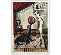 LHHJF LJHFA Poster Classico Bernard Buffet《Acrobata con Sigillo》Illustrazione murale Bernard Buffet Quadro di Decorazione casa 40x60cmx1 Senza Cornice