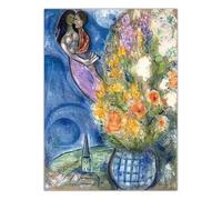 LHHJF LJHFA Poster Classico di Moda retrò di Marc Chagall Arte murale Astratta Pittura e Stampe su Tela di Marc Chagall Immagine di Arredamento casa 40x60cmx1 Senza Cornice