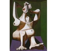 LHHJF LJHFA Poster del cubismo di Pablo Picasso《Donna Che Si acconcia i Capelli》Arte murale Pablo Picasso, Dipinto su Tela e Stampe, Decorazione per la casa, 40x60cmx1, Senza Cornice