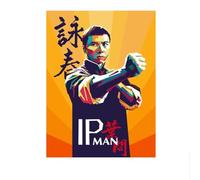 LHHJF LJHFA Poster del Maestro di Kung Fu Cinese Ip Man Donnie Yen, Arte murale, Maestro di Wing Chun, Dipinto su Tela e Stampe per la Decorazione della casa, Immagine 50x70 cm Senza Cornice
