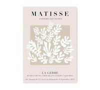 LHHJF LJHFA Poster del museo Henri Matisse Foglie di Corallo Linee Arte murale Henri Matisse Dipinto su Tela e Stampe Decorazione Moderna per la casa Immagine 50x70cmx1 Nessuna Cornice