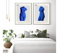 LHHJF LJHFA Poster della Mostra Neorealismo Yves Klein Arte Astrastra Blu Murale Pittura e Stampe su Tela Yves Klein Quadro di Arredamento Casa 40x60cmx2 Senza Cornice