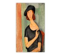 LHHJF LJHFA Poster di Amedeo Modigliani 《Jeanne Hébuterne》Arte murale di Amedeo Modigliani, Dipinto su Tela e Stampe, Arredamento Moderno per la casa, 50x90 cm, Senza Cornice