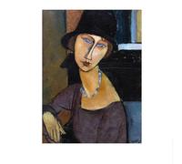 LHHJF LJHFA Poster di Amedeo Modigliani, Ritratto di Donna, Arte murale, Dipinto su Tela e Stampe di Amedeo Modigliani, Decorazione per la casa nordica, 50x70 cm, Senza Cornice