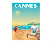 LHHJF LJHFA Poster di Città di Viaggio Famose, Paesaggio Marino colorato, Dipinto su Tela, estetica, Arte murale e Stampe, Arredamento Moderno per la casa, 50x70cmx1, Senza Cornice.