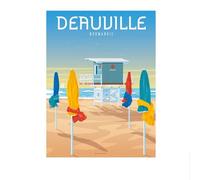 LHHJF LJHFA Poster di Città di Viaggio Famose, Paesaggio Marino colorato, Dipinto su Tela, estetica, Arte murale e Stampe, Arredamento Moderno per la casa, 50x70cmx1, Senza Cornice.