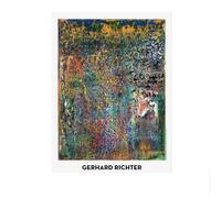 LHHJF LJHFA Poster di Gerhard Richter, arte murale astratta a strisce, dipinto su tela e stampe di Gerhard Richter, decorazione per la casa, soggiorno, 50x70 cm, senza cornice.