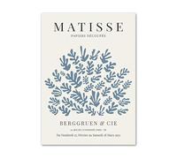 LHHJF LJHFA Poster di Henri Matisse, Foglie di Corallo, Arte murale Vintage, Dipinto su Tela e Stampe di Henri Matisse per la Decorazione della casa, Soggiorno, Immagine 50x70cm Senza Cornice