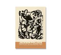 LHHJF LJHFA Poster di Jackson Pollock, Linea psichedelica Astratta, Arte murale, Dipinto su Tela di Jackson Pollock, Stampe nordiche per la Decorazione della casa, Immagine 50x70cmx1 Senza Cornice