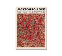 LHHJF LJHFA Poster di Jackson Pollock, Linea psichedelica Astratta, Arte murale, Dipinto su Tela di Jackson Pollock, Stampe nordiche per la Decorazione della casa, Immagine 50x70cmx1 Senza Cornice