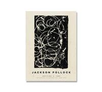 LHHJF LJHFA Poster di Jackson Pollock, Linea psichedelica Astratta, Arte murale, Dipinto su Tela di Jackson Pollock, Stampe nordiche per la Decorazione della casa, Immagine 50x70cmx1 Senza Cornice