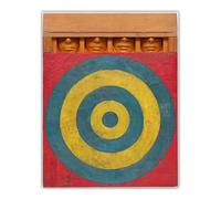 LHHJF LJHFA Poster di Jasper Johns Bersaglio con Quattro Facce, Dipinto su Tela e Stampe di Jasper Johns per la Decorazione della casa, Soggiorno, 40x60 cm, Senza Cornice.