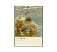 LHHJF LJHFA Poster di Joaquin Sorolla Bambini sulla Spiaggia Illustrazione murale di Joaquin Sorolla Quadro e Stampe di Decorazione casa 50x70cm Senza Cornice