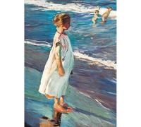 LHHJF LJHFA Poster di Joaquin Sorolla Bambini sulla Spiaggia Illustrazione murale di Joaquin Sorolla Quadro e Stampe di Decorazione casa 50x70cm Senza Cornice