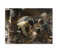 LHHJF LJHFA Poster di Joaquin Sorolla《Dicono Ancora Che i Pesci Sono costosi》Arte murale di Joaquin Sorolla, Dipinto e Stampa, Decorazione per la casa, 50x70cmx1, Senza Cornice