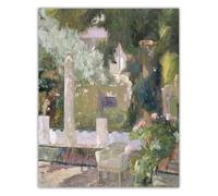 LHHJF LJHFA Poster di Joaquin Sorolla I Giardini della casa della Famiglia Sorolla, Arte murale, Pittura su Tela e Stampe, Decorazione per la casa, 50x70 cm, Senza Cornice.
