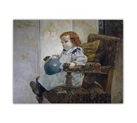 LHHJF LJHFA Poster di Joaquin Sorolla《Il Bambino Jaime Garcia Banus》Arte murale di Joaquin Sorolla, Dipinto su Tela e Stampe, Decorazione per la casa, 50x70 cm, Senza Cornice