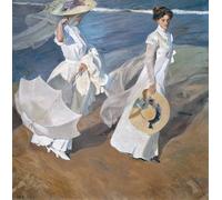 LHHJF LJHFA Poster di Joaquin Sorolla《Passeggia Lungo la Costa》Illustrazione murale di Joaquin Sorolla Quadro e Stampe di Decorazione casa 60x60cmx1 Senza Cornice