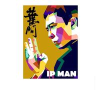 LHHJF LJHFA Poster di Kung Fu Cinese Ip Man Donnie Yen Wall Art Wing Chun Master Canvas Painting And Prints Fashion Home Decor Picture 50x70cmx1 Senza Cornice