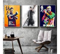 LHHJF LJHFA Poster di Kung Fu Cinese Ip Man Donnie Yen Wall Art Wing Chun Master Canvas Painting And Prints Fashion Home Decor Picture 50x70cmx3 Senza Cornice